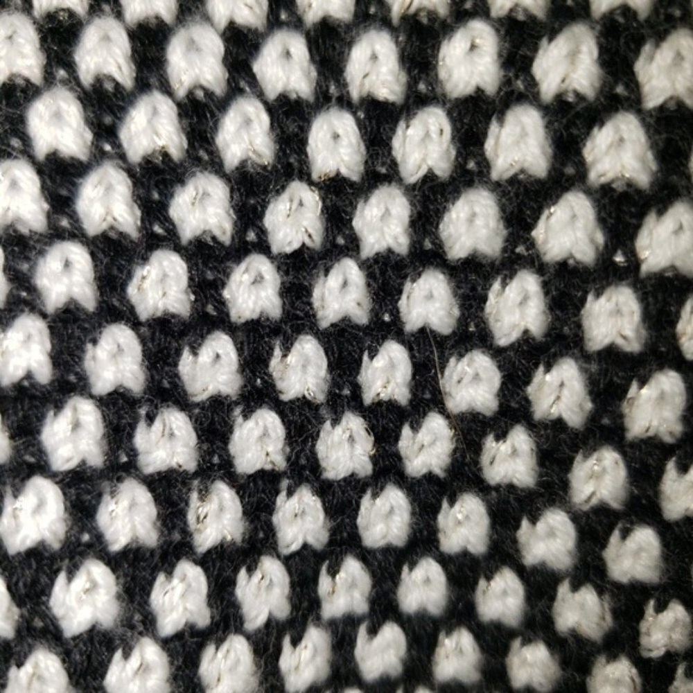 Charter Club Tunic Sweater - Black and White Textured Dots - Picture 8 of 8